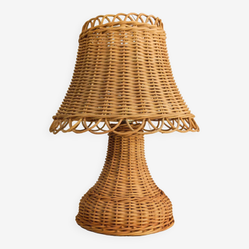 Rattan mushroom lamp