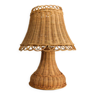 Rattan mushroom lamp