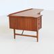 Peter Løvig Nielsen boomerang writing desk in teak Løvig Denmark 1960