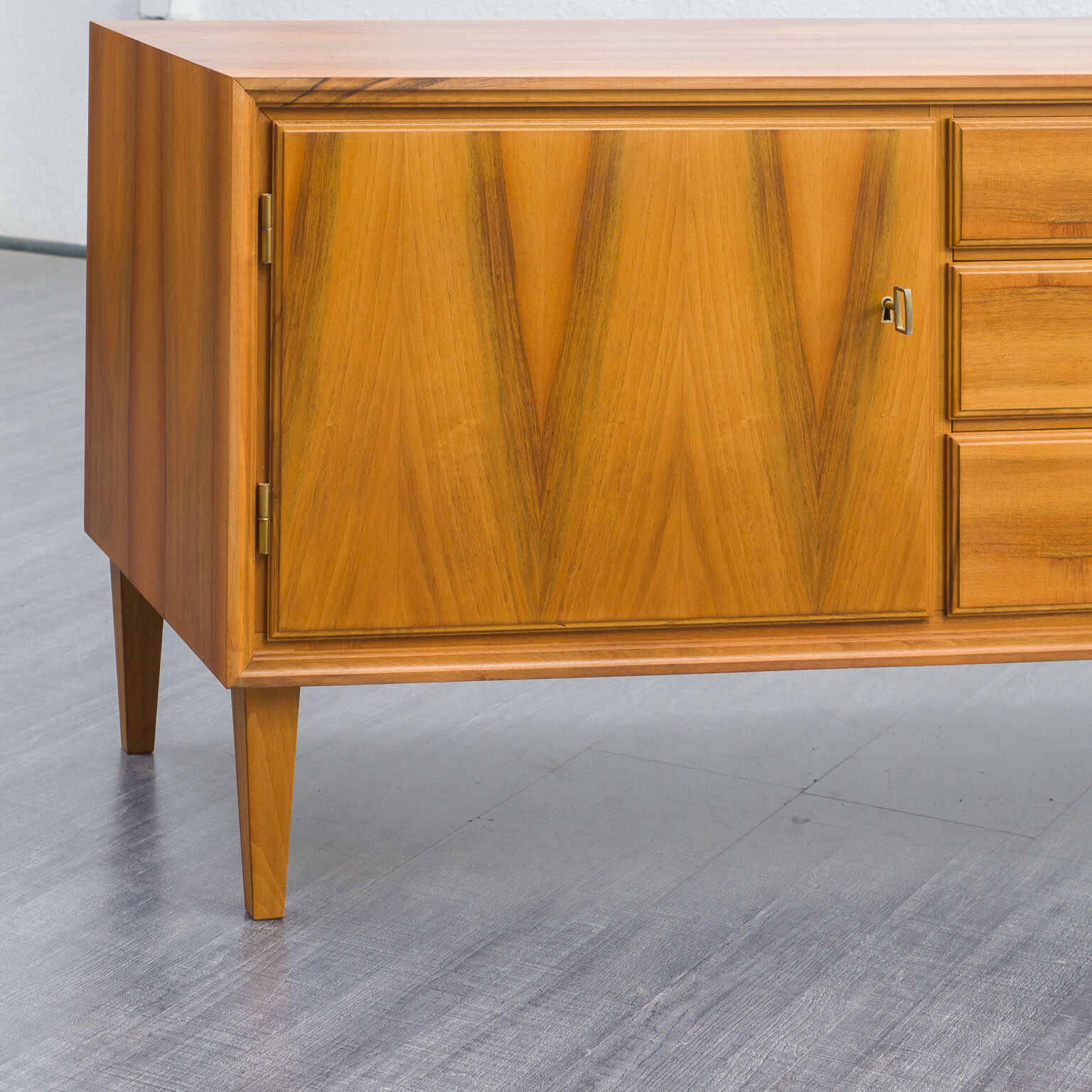 Vintage enfilade, walnut, restored, 220cm