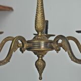 Lustre en laiton plein 5 branches