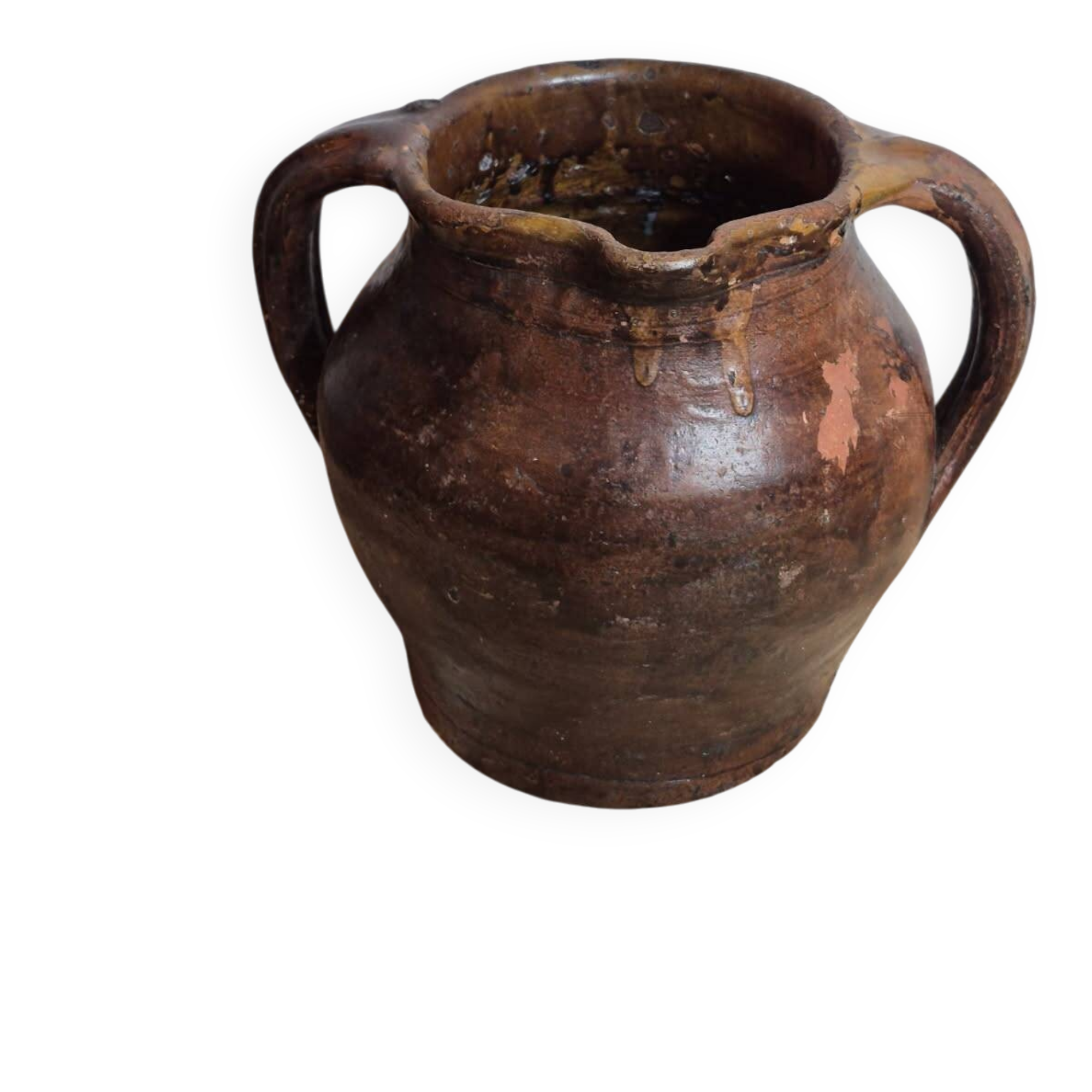 Glazed terracotta jug