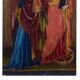 Peinture à la détrempe ancienne sur panneau avec des saints, 19ème siècle