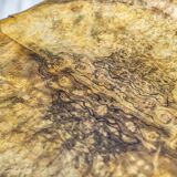 Vintage Round Walnut Coffee Table, 1930s