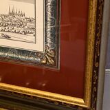 Framed engraving Coat of arms of Merseburg Saxony Germany