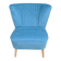 Blue cocktail armchair in beech wood, velvet fabric, Mid-Century design from the 1960s.
