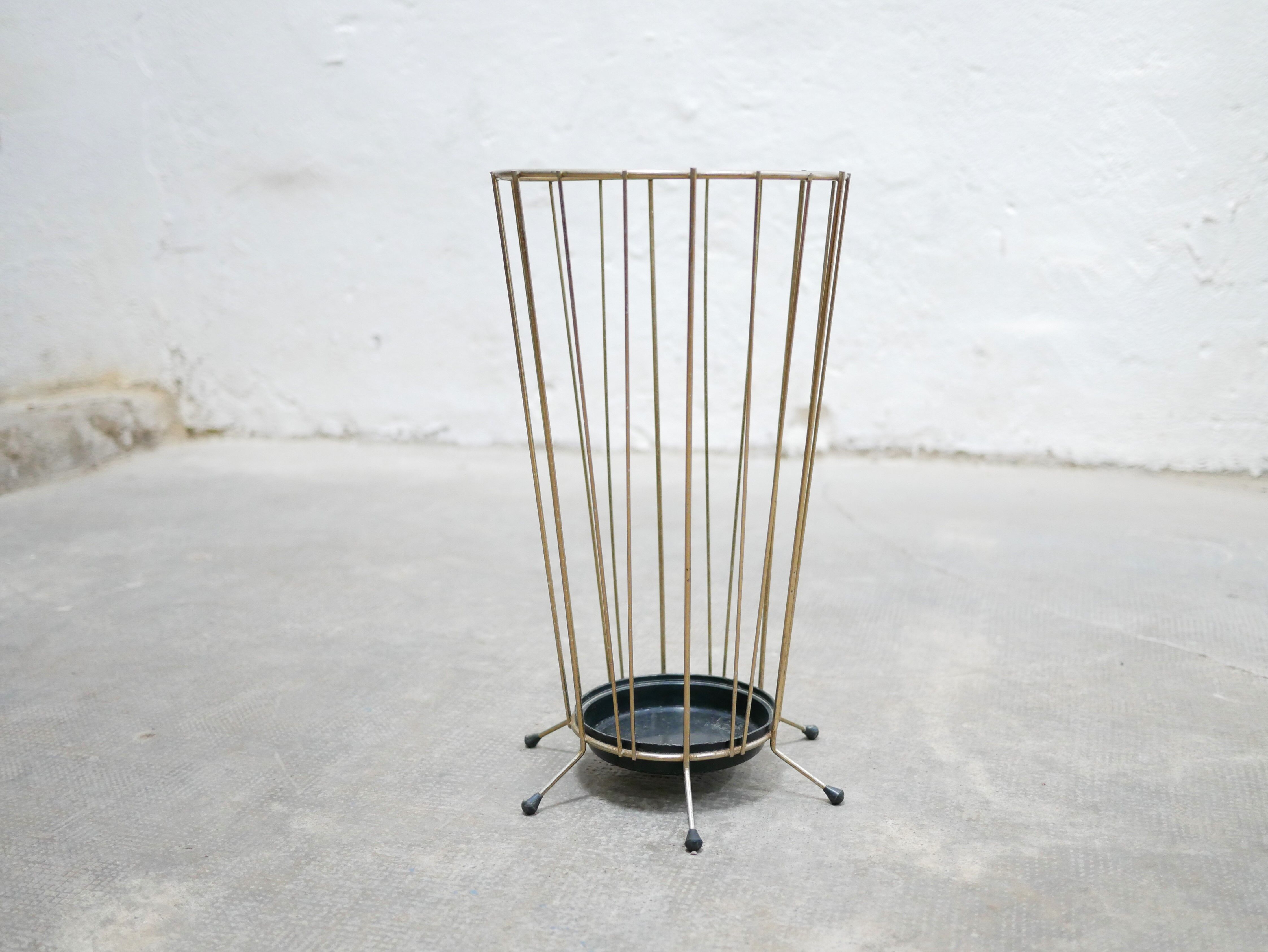 Vintage brass umbrella holder