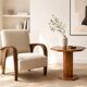 Art Deco guéridon from the 1930s in walnut and oak.