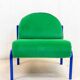 Souvignet armchair reupholstered in green velvet