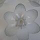 Set of 6 Bohemia Glass Flower Dessert Bowls, Czechoslovakia, circa 1960