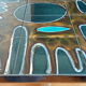 Coffee table in ceramic tiles 60s/70s