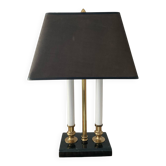 Lampe bouillotte vintage en marbre et laiton