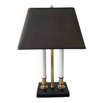 Vintage marble and brass bouillotte lamp