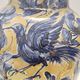 Vintage Handmade Yellow and Blue Glazed Ceramic Amphora by Zulimo Aretini, Italy