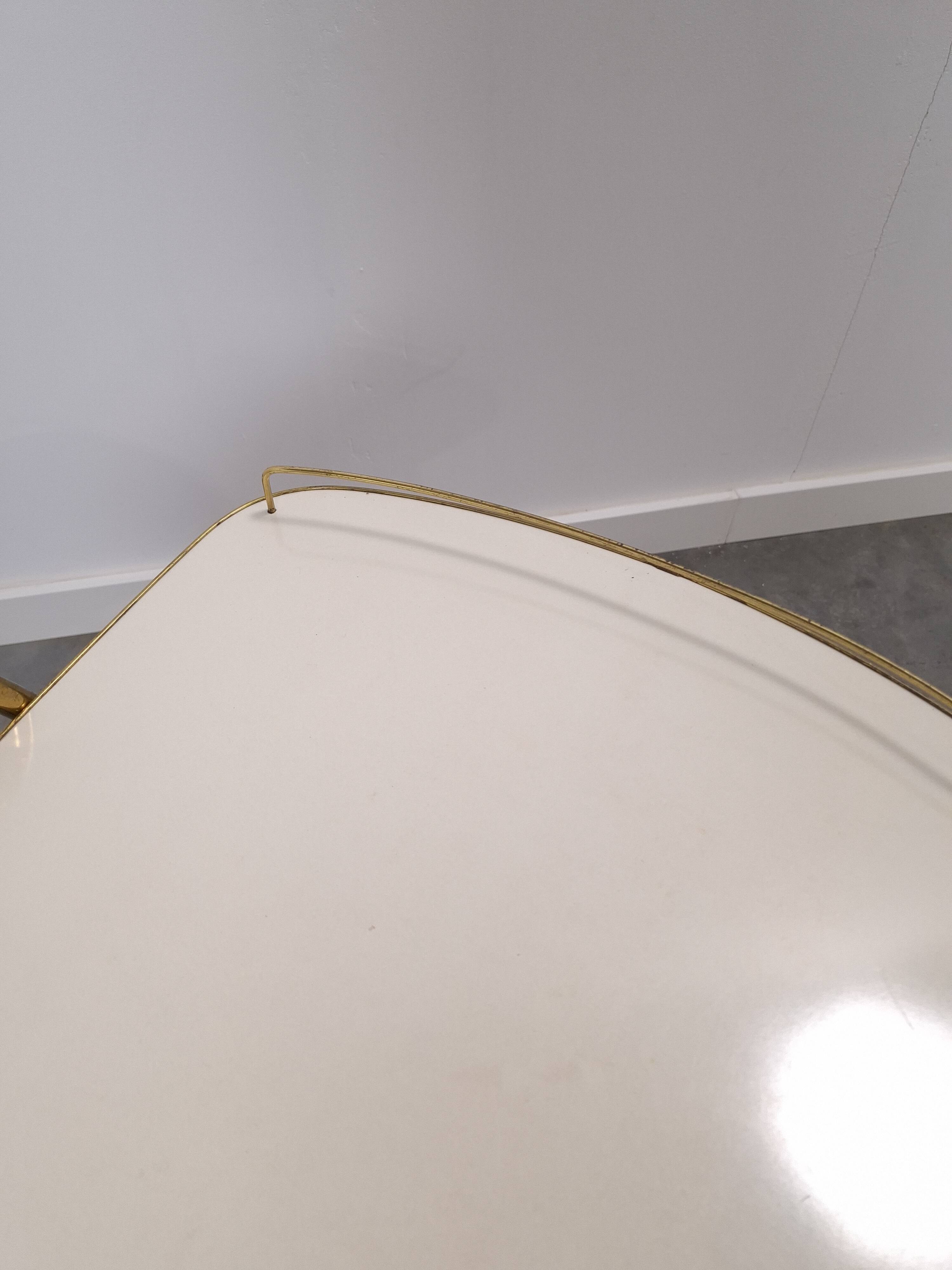 Ilse Möbel trolley met zwart wit formica vintage