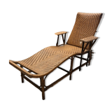 Rattan chaise longue