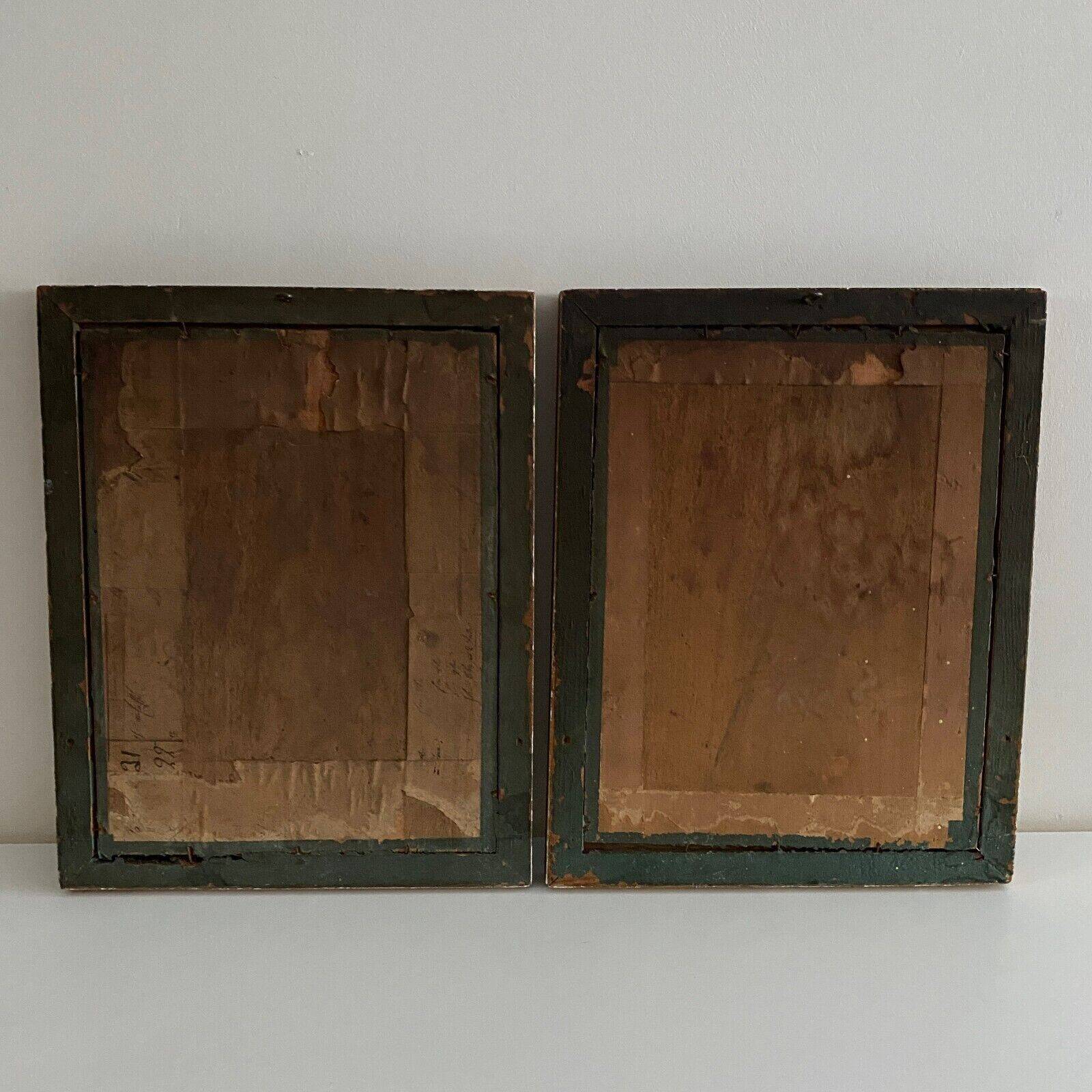 Pair of still lifes, oils on cardboard, late 19th century, bouquets of flowers