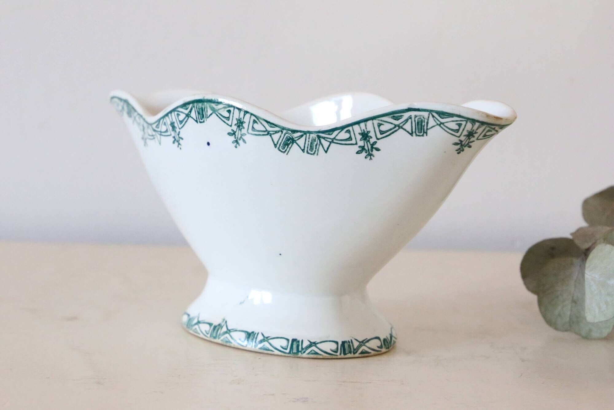 Gravy boat Terre de Fer from the French manufacture Saint Amand, vintage