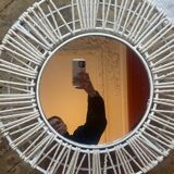 Coffee table with mirror