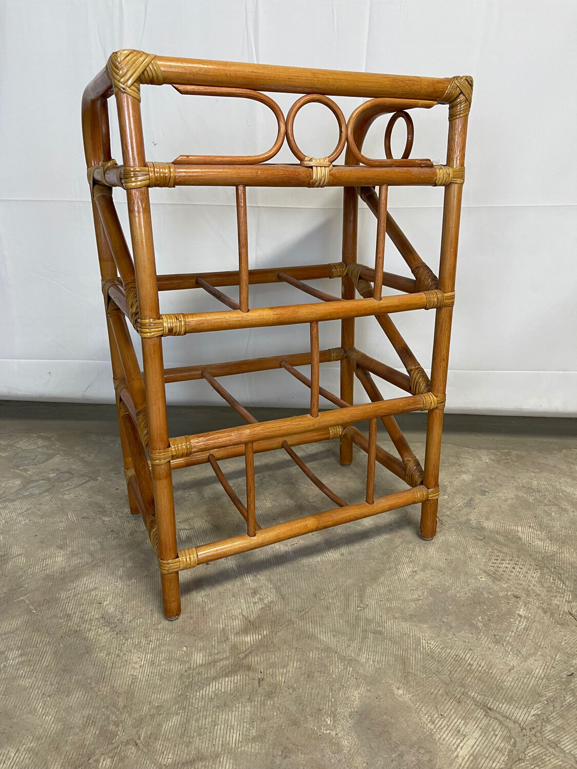 Rattan shelf