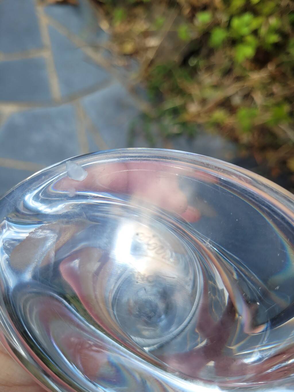 Pair of Sèvres crystal candlesticks