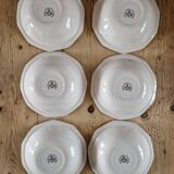 6 assiettes creuses Chartwell Churchill beige vintage