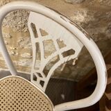 White canne chairs