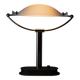 Lampe vintage en verre de Murano avec abat-jour en verre dépoli blanc et base de bureau en chrome, design italien des années 1970 inspiré de l'ère spatiale.