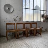 Set of 4 70s elm chairs, Regain