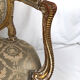 Carved and gilded wooden armchair in Louis XVI style, circa 1900