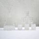 Carafe and 6 vintage glass glasses