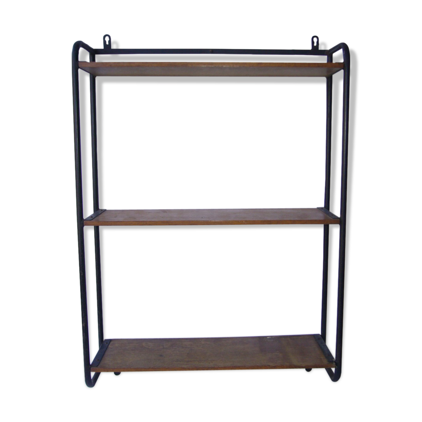 Vintage metal and wood shelf