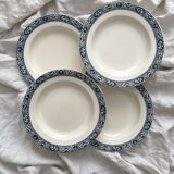 4 deep ironware plates “François 1er” Salins