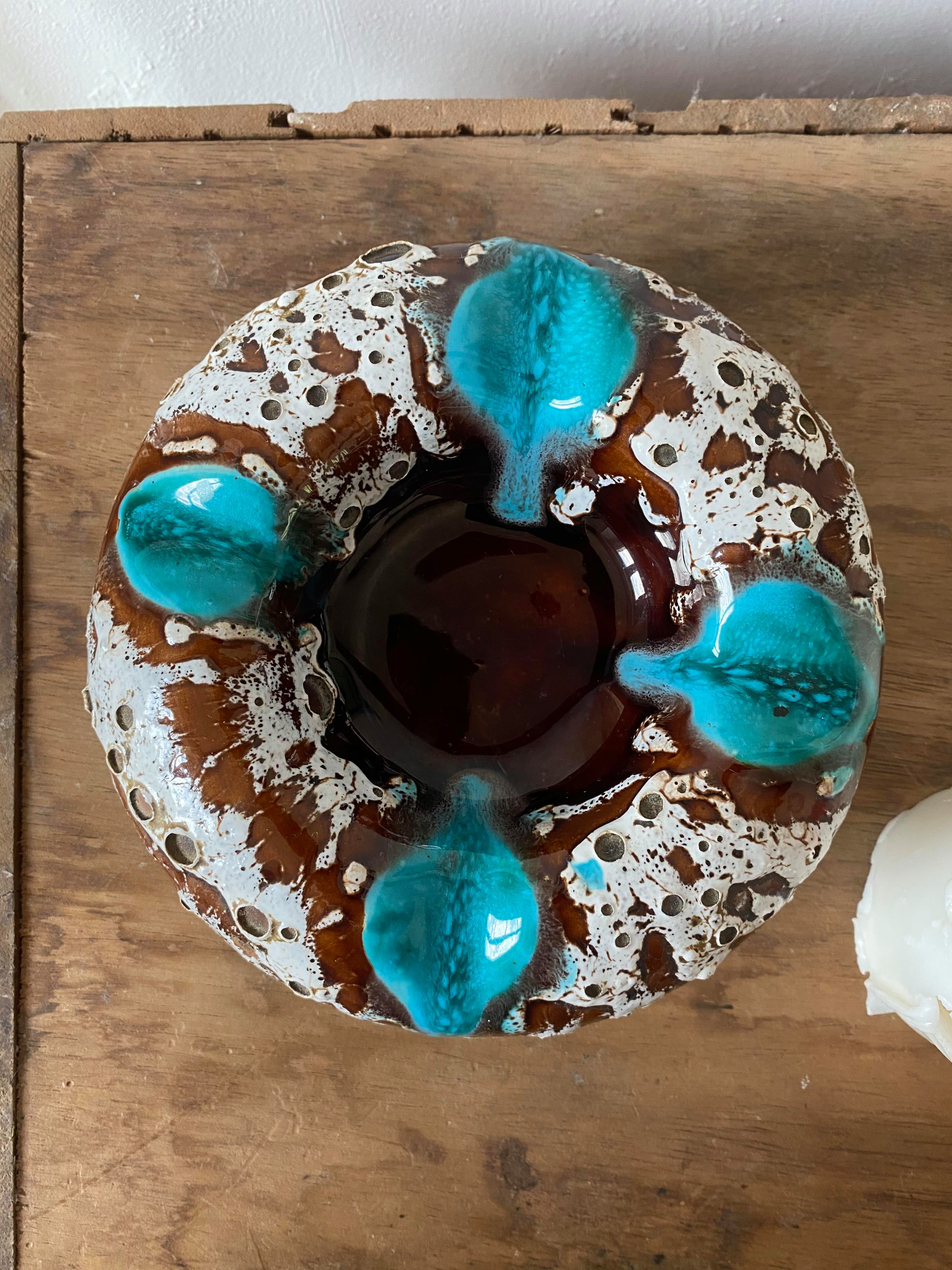 Ashtray fat lava 1960 signed Vallauris