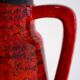 Vase en céramique rouge, design allemand, années 1960, fabriqué en Allemagne de l'Ouest.