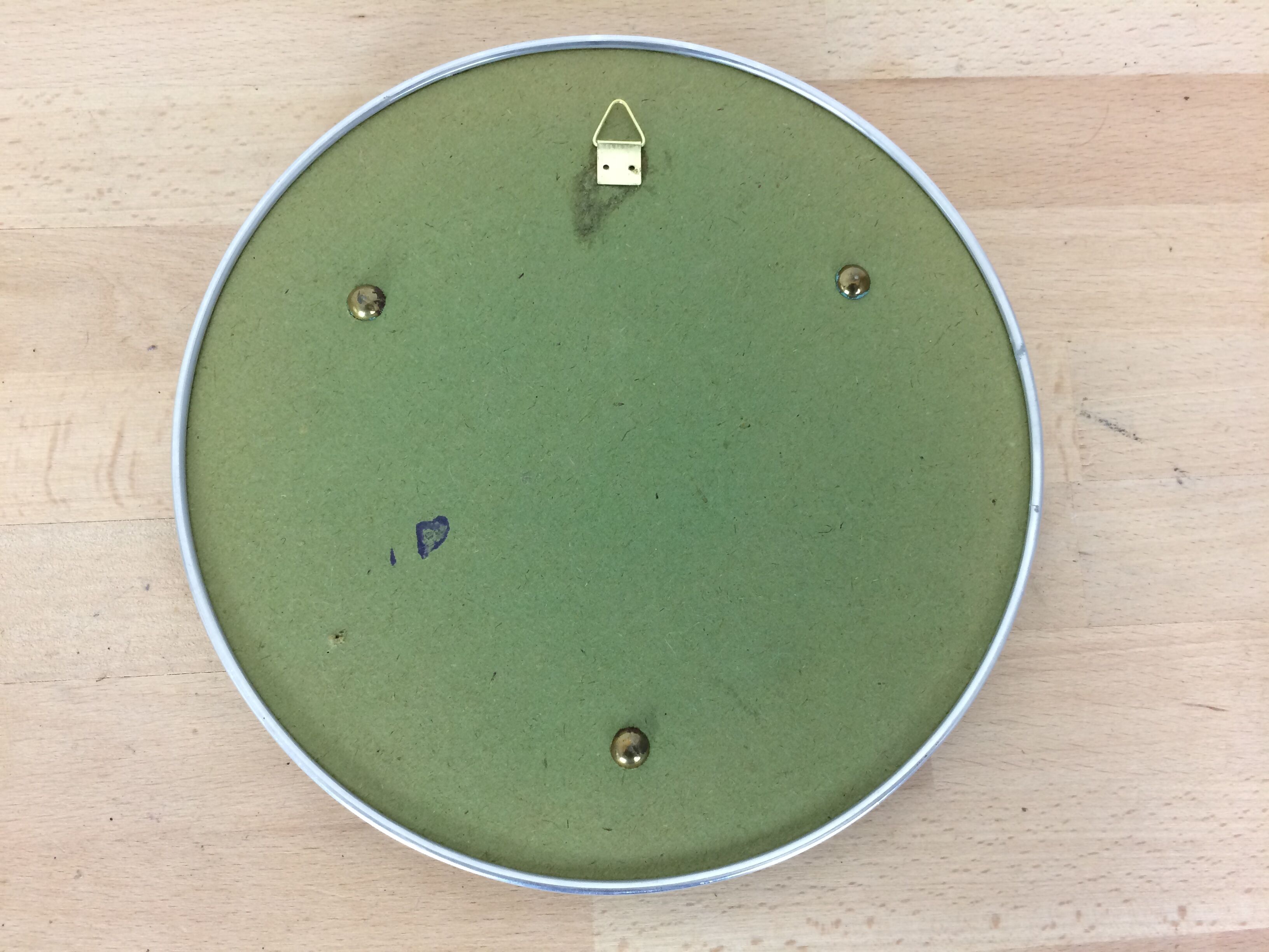 Silver round mirror 23 cm