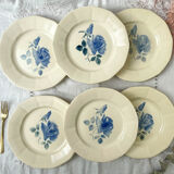6 flat plates digoin sarreguemines model "cannes"