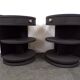 Pair of rounded bedsides revamped art deco