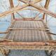 Armchair in wicker rattan and scoubidou