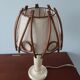 Lampe à poser vintage en rotin