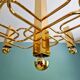 Large geometric brass chandelier, Gaetano Sciolari, Boulanger, 1970