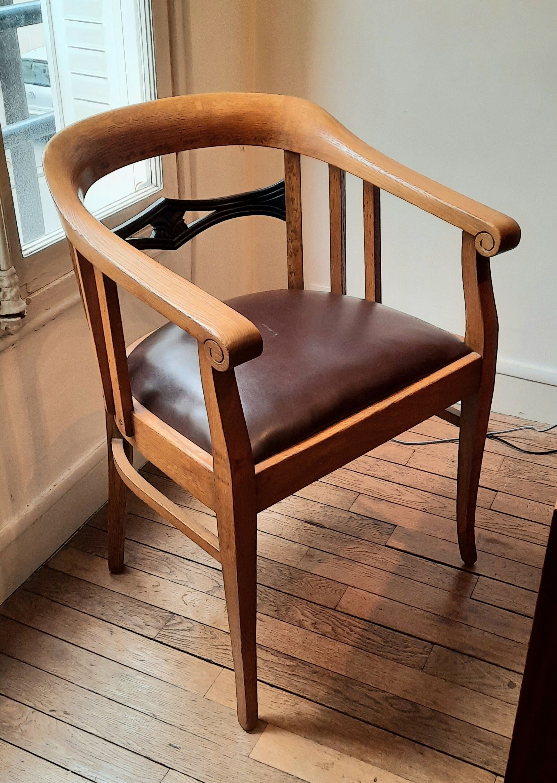 Office chair, oak, circa 1910