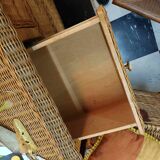 Vintage rattan chest of drawers 1970