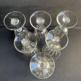 6 baccarat wine glasses côte d'azur service - size n°3 - stamped