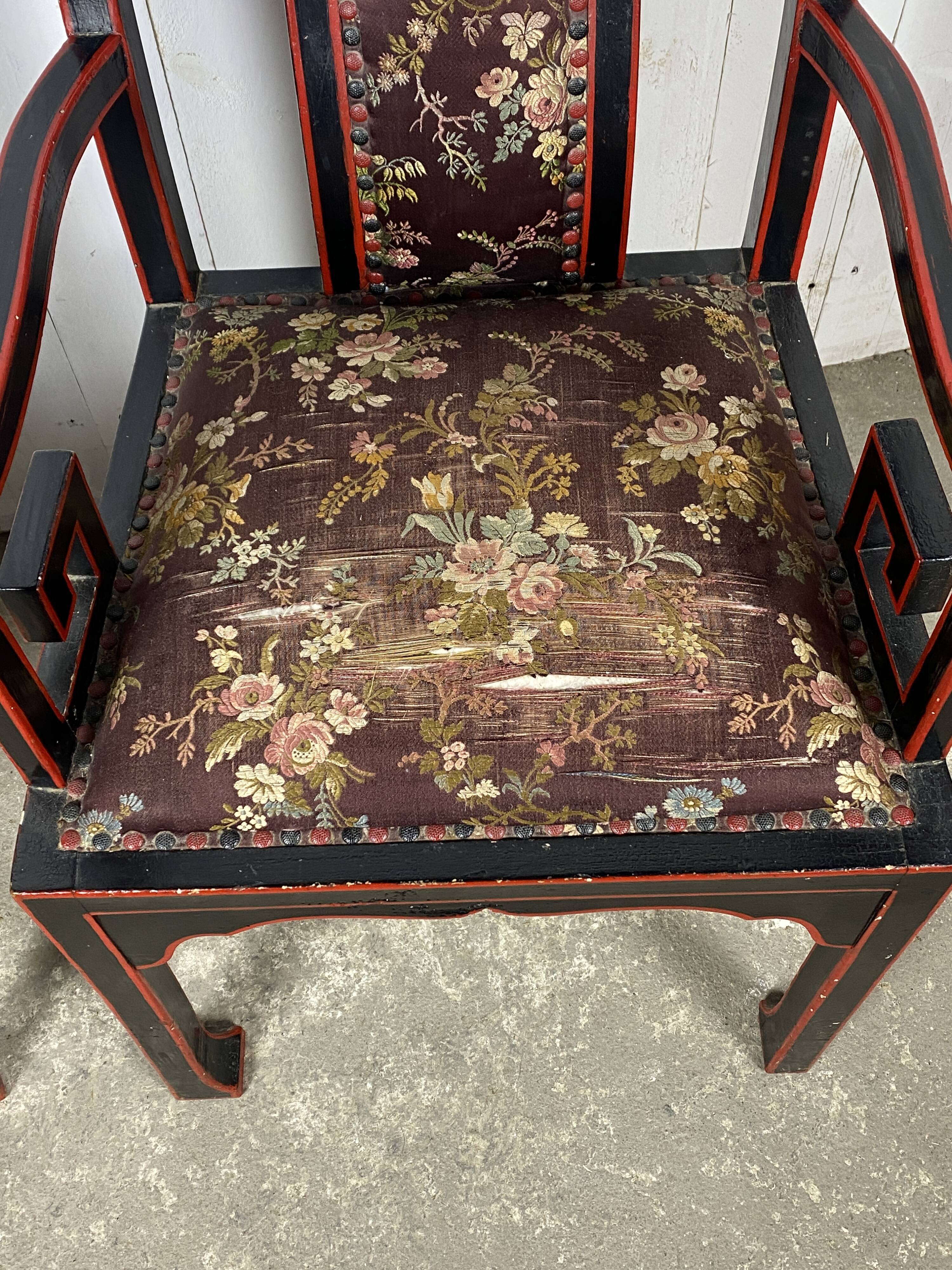 Fauteuils chinois broderie de soie