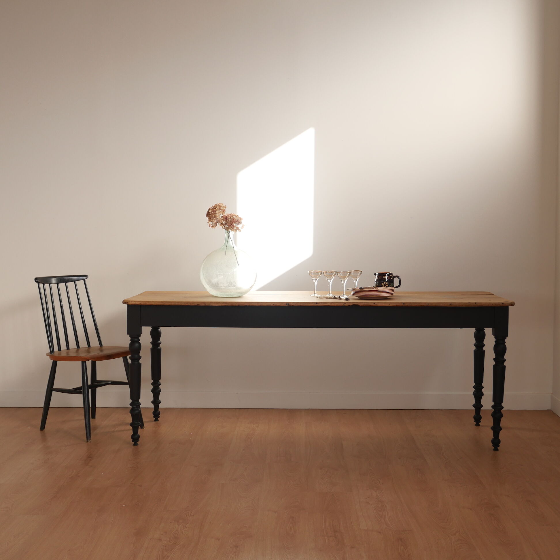 Restored old convent table