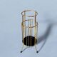 Vintage gold metal umbrella stand