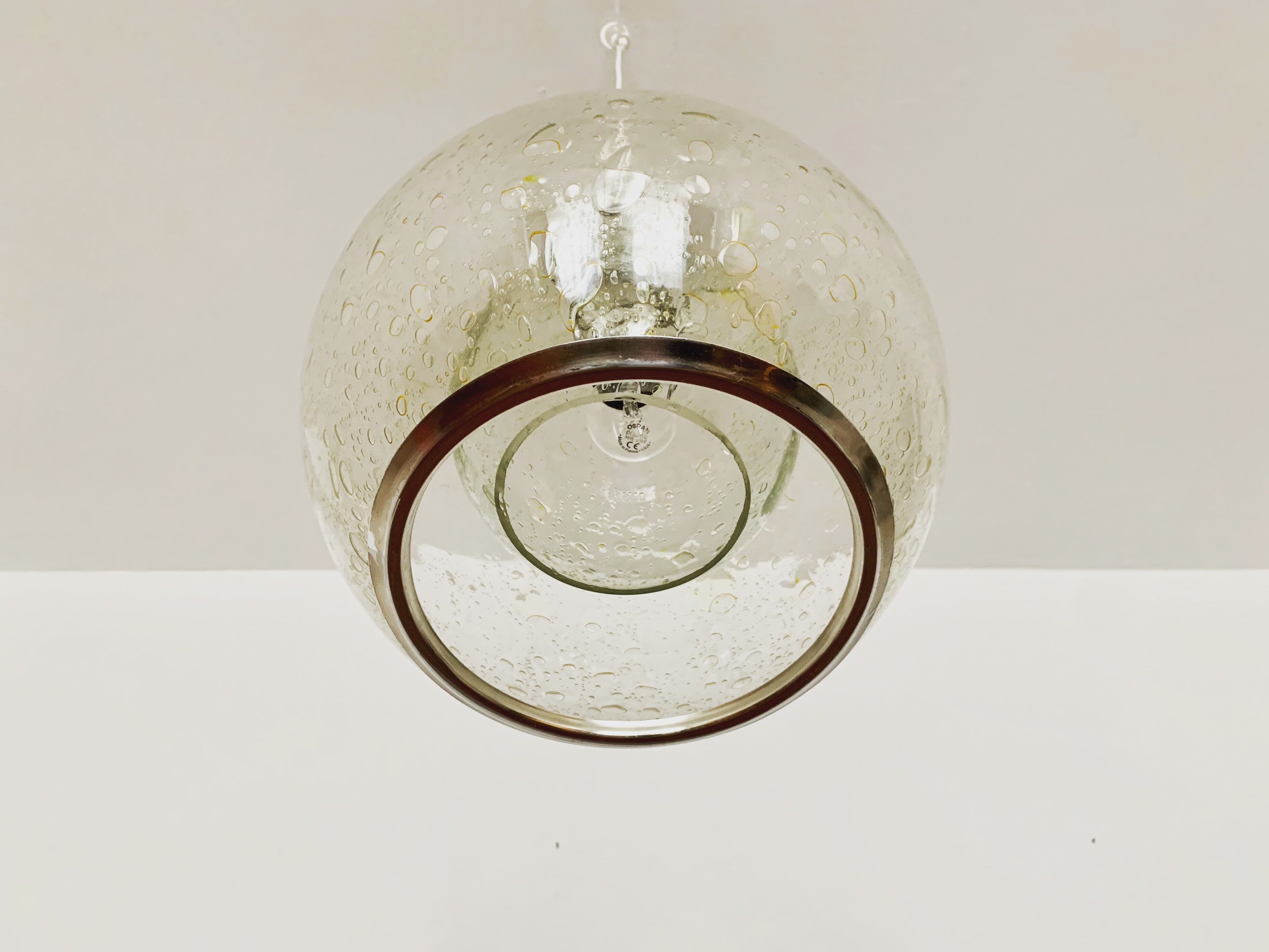 Bubble glass pendant lamp by Doria