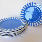 7 Sarreguemines dessert plates model Fox Trott 2106188
