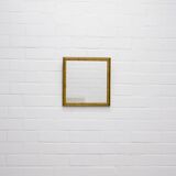 miroir carré vintage ocre jaune avec noir